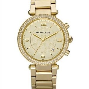 Michael Kors Gold Crystal Parker Watch